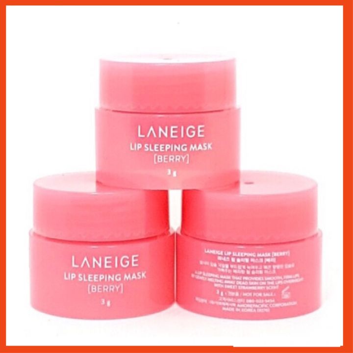 Son dưỡng môi LANEIGE 3g [GIẢM 50%] mặt nạ ủ cho môi, cấp nước dưỡng hồng, tẩy tế bào chết