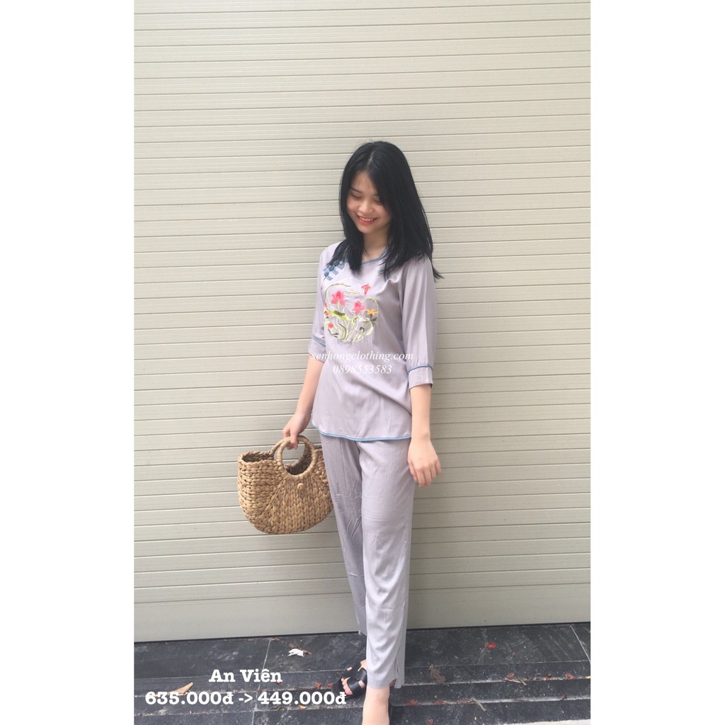 XẢ LỖ Bộ pháp phục nữ - quần áo phật tử vải cotton thun siêu mềm thoáng mát co giãn tốt - bộ đi lễ thiết kế An Viên
