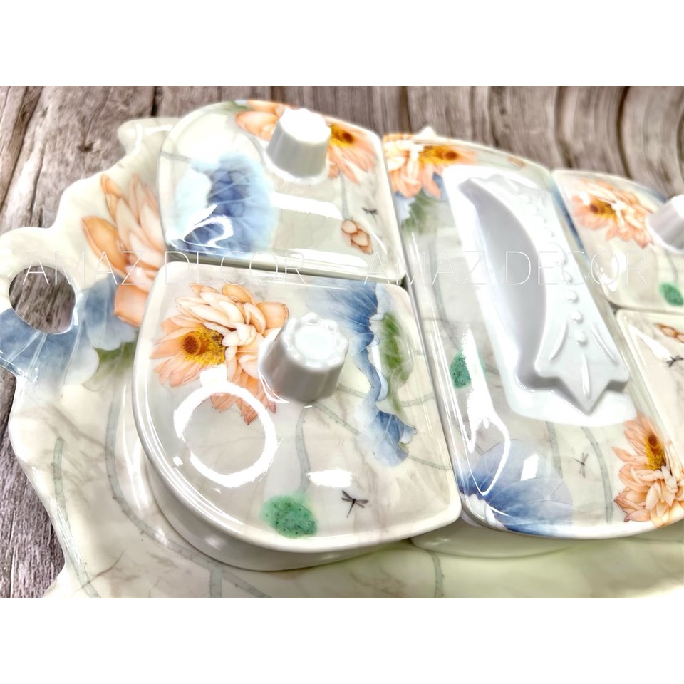 SALE NGHỈ TẾT Khay mứt tết bánh kẹo hoa quả đẹp nhựa phíp hình chữ nhật nhiều ngăn mẫu mã đa dạng nhiều màu.