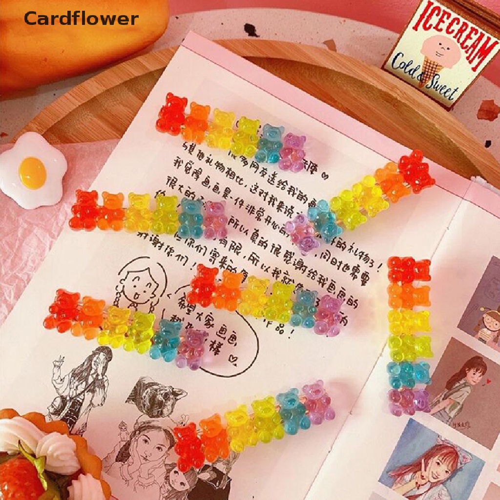 &lt; Cardflower &gt; Kẹp Tóc Hình Kẹo / Gấu Nhiều Màu Sắc Trang Sức Cho Nữ Đang Giảm Giá