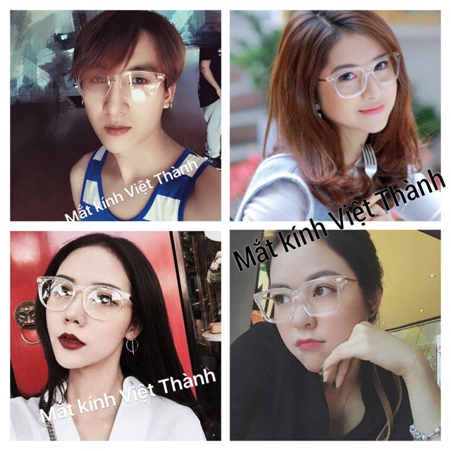 HCM gọng Kính trong suốt chân vàng 2023 lắp kính cận theo yêu cầu