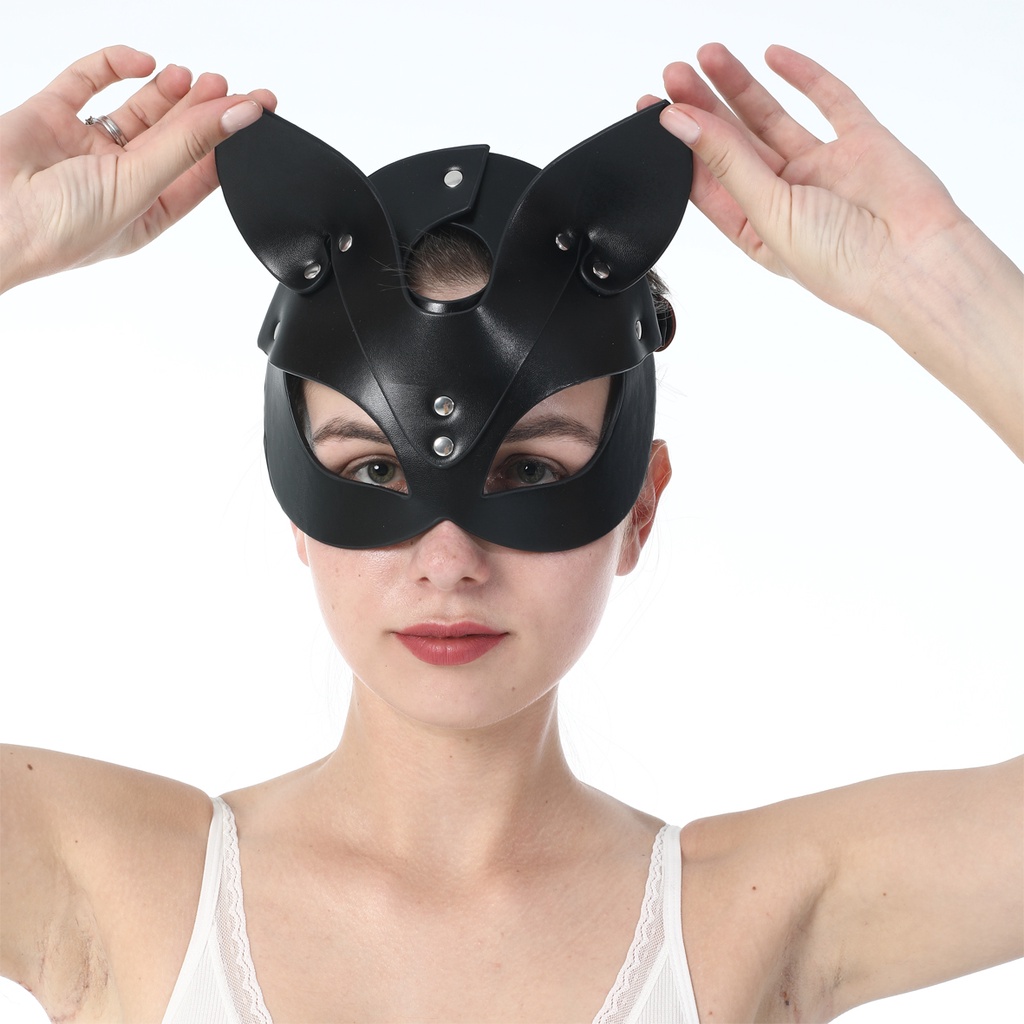 Mặt Nạ Da Hóa Trang Hình Mèo Quyến Rũ Cho Nữ