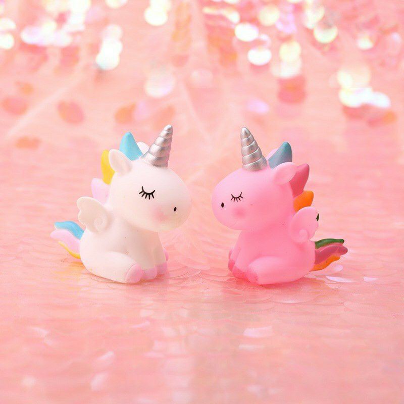 Ngựa 1 sừng trang trí bánh kem, ngựa uni, kỳ lân unicorn