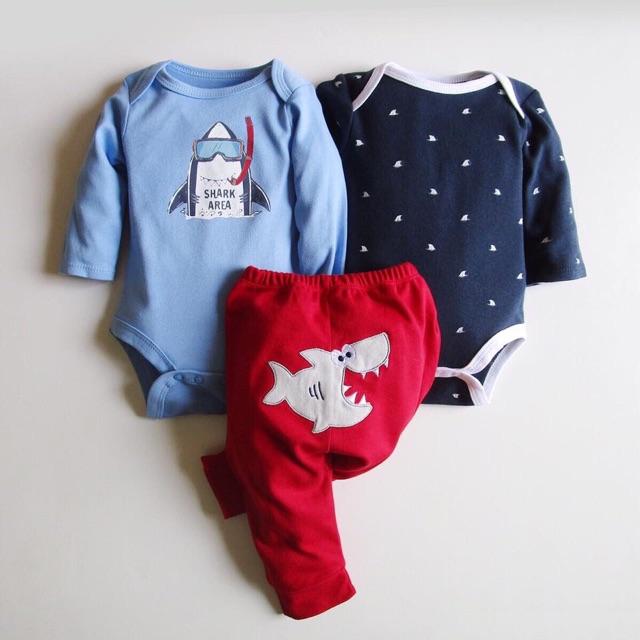 Set 2 bodysuit kèm quần dài cho bé