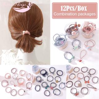 Set 12 Cột Tóc Co Giãn Thời Trang Hàn Cho Nữ