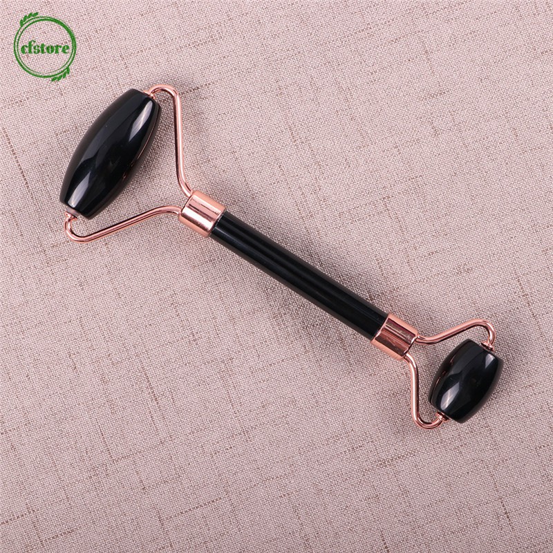 [Hàng mới về] Thanh lăn massage hai đầu từ đá ngọc bích pha lê làm đẹp chăm sóc sức khỏe