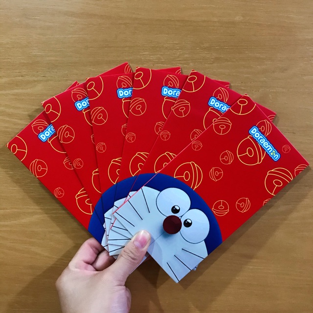 Bộ 10 Bao Lì Xì Dài Doremon Doraemon