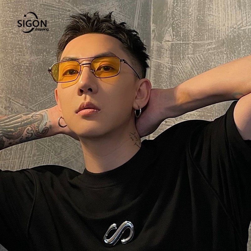 Kính Mát Tròng Màu Vàng Chống Tia UV Thời Trang Cho Cả Nam Và Nữ