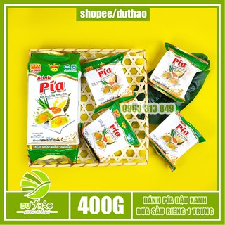 Bánh pía lá dứa sầu riêng trứng Tân Huê Viên 400g, bánh pía Sóc Trăng