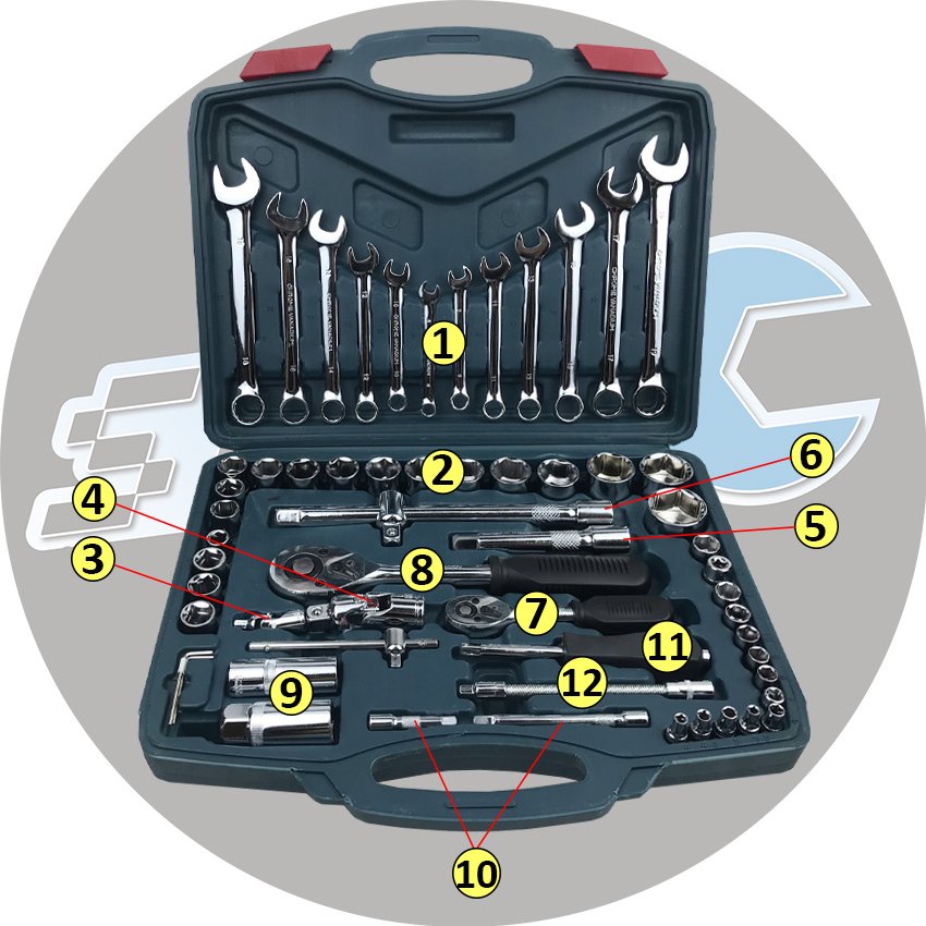 Bộ dụng cụ sửa chữa đa năng 61 chi tiết | Tháo mở ốc vít, bu lông, sữa chữa ô tô xe máy, sửa chữa đồ gia đụng