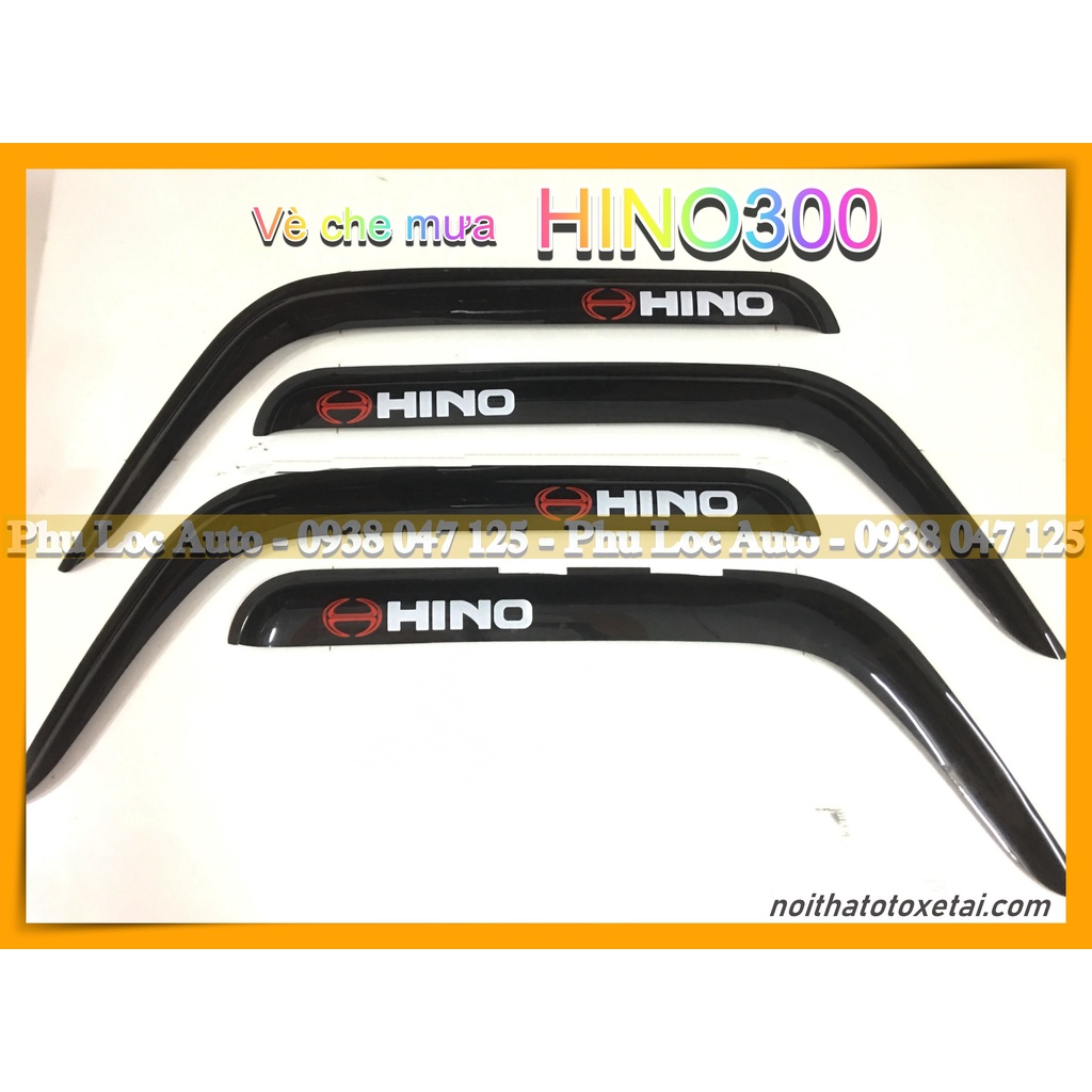 Cặp vè che mưa xe tải Hino 300 XZU 1 tấn 9 3 tấn 5 5 tấn