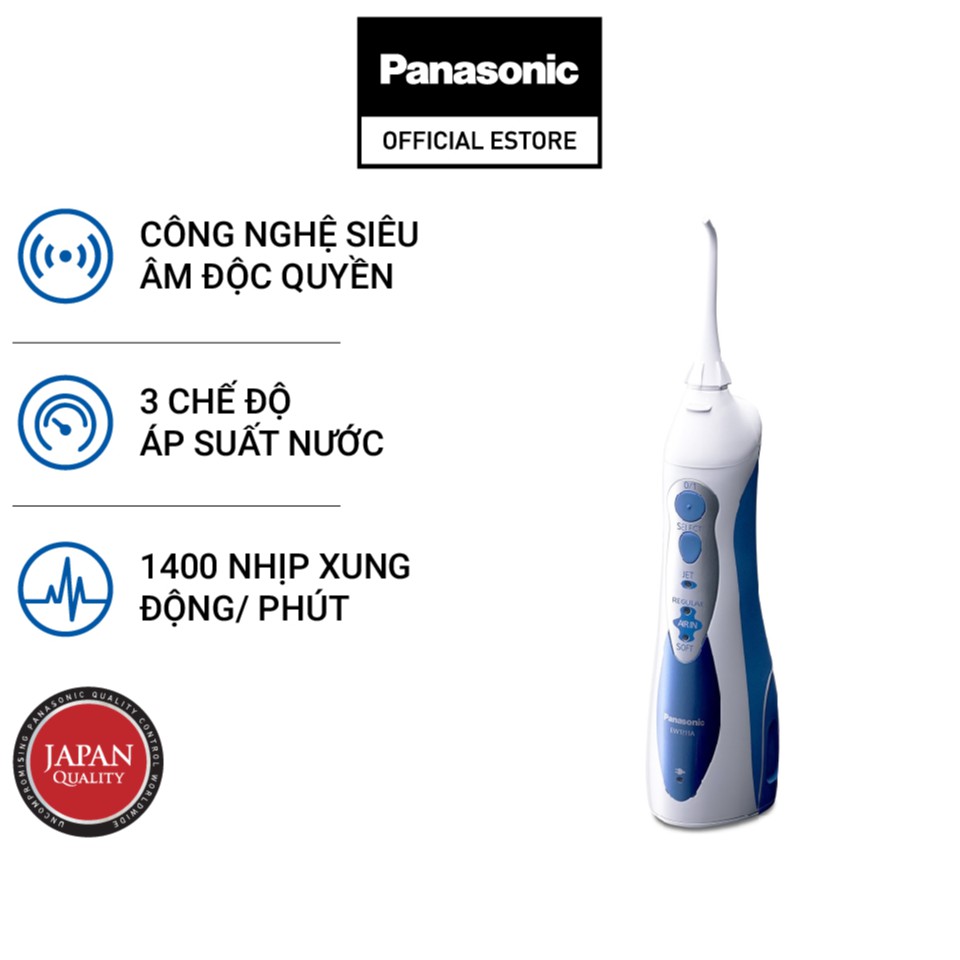 [MÃ COSPANA5 GIẢM 10% ĐƠN 600K] Máy Tăm Nước Panasonic Cầm Tay Dùng Pin Sạc EW1211A425
