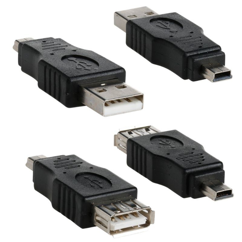H.S.V✺10pcs OTG 5 pin F/M mini changer adapter converter USB male to female micro USB