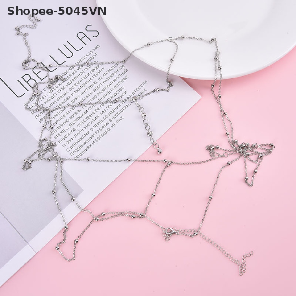 [rain] Bikini Mắt Xích Kim Loại Rỗng Phong Cách Gợi Cảm Cho Nữ