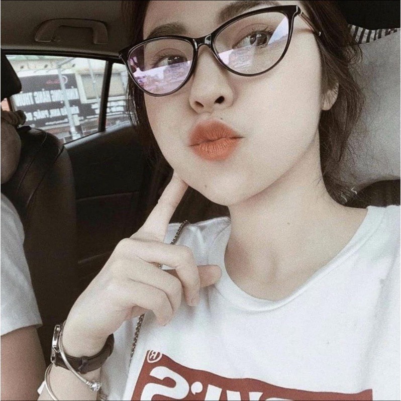 Mắt Kính mắt xếch hot girl tròng 0 độ có thể thay tròng cận Siêu Dễ Thương - Hata24h