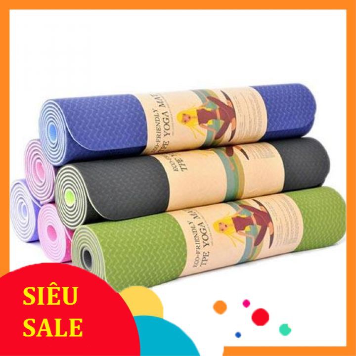 [HỖ TRỢ ĐẮC LỰC] THẢM YOGA  TPE SIÊU BỀN, CHỐNG TRƠN