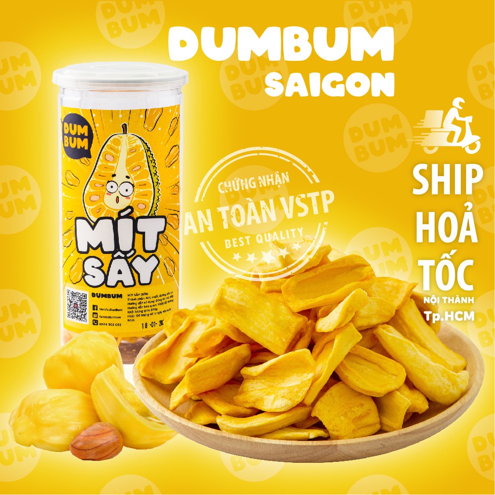 Mít Thái sấy giòn DumBum 200g đồ ăn vặt Sài Gòn