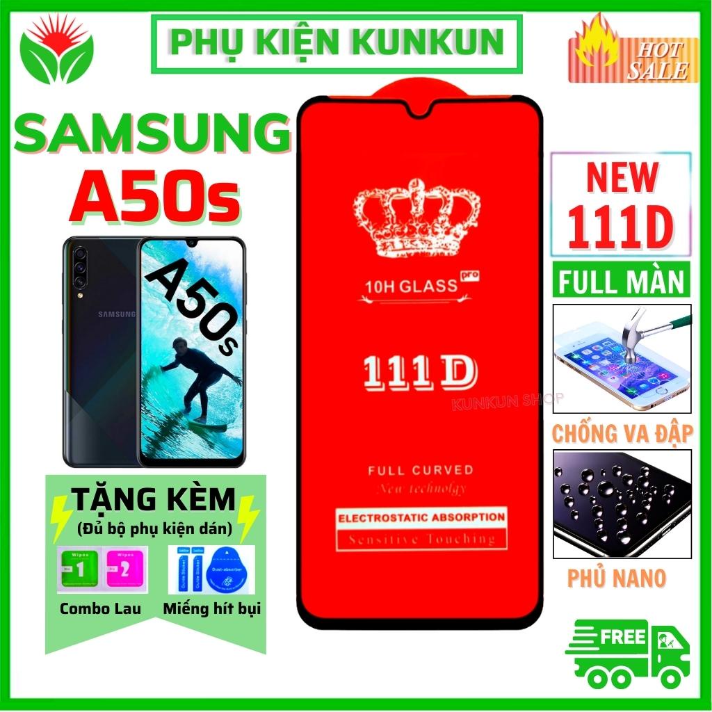Kính Cường Lực SamSung A50S - Dán Full màn hình 111D - Độ trong suốt cực cao - Chống bám vân tay tốt cho điện thoại