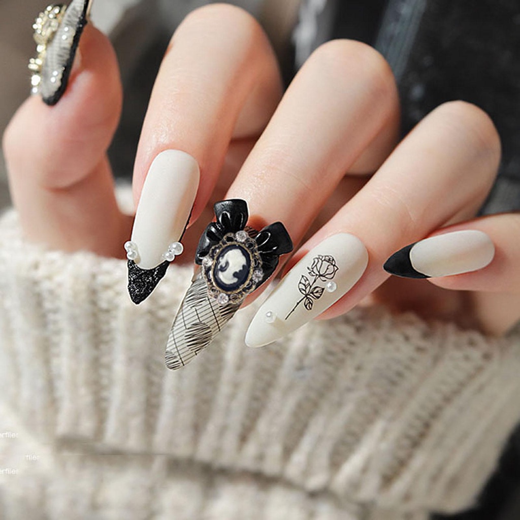 Phụ Kiện Trang Trí Móng Tay Bằng Hợp Kim Phong Cách Châu Âu Cổ Điển