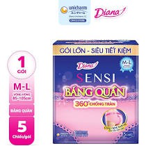 Băng vệ sinh dạng quần Diana size M-L 5 chiếc/gói