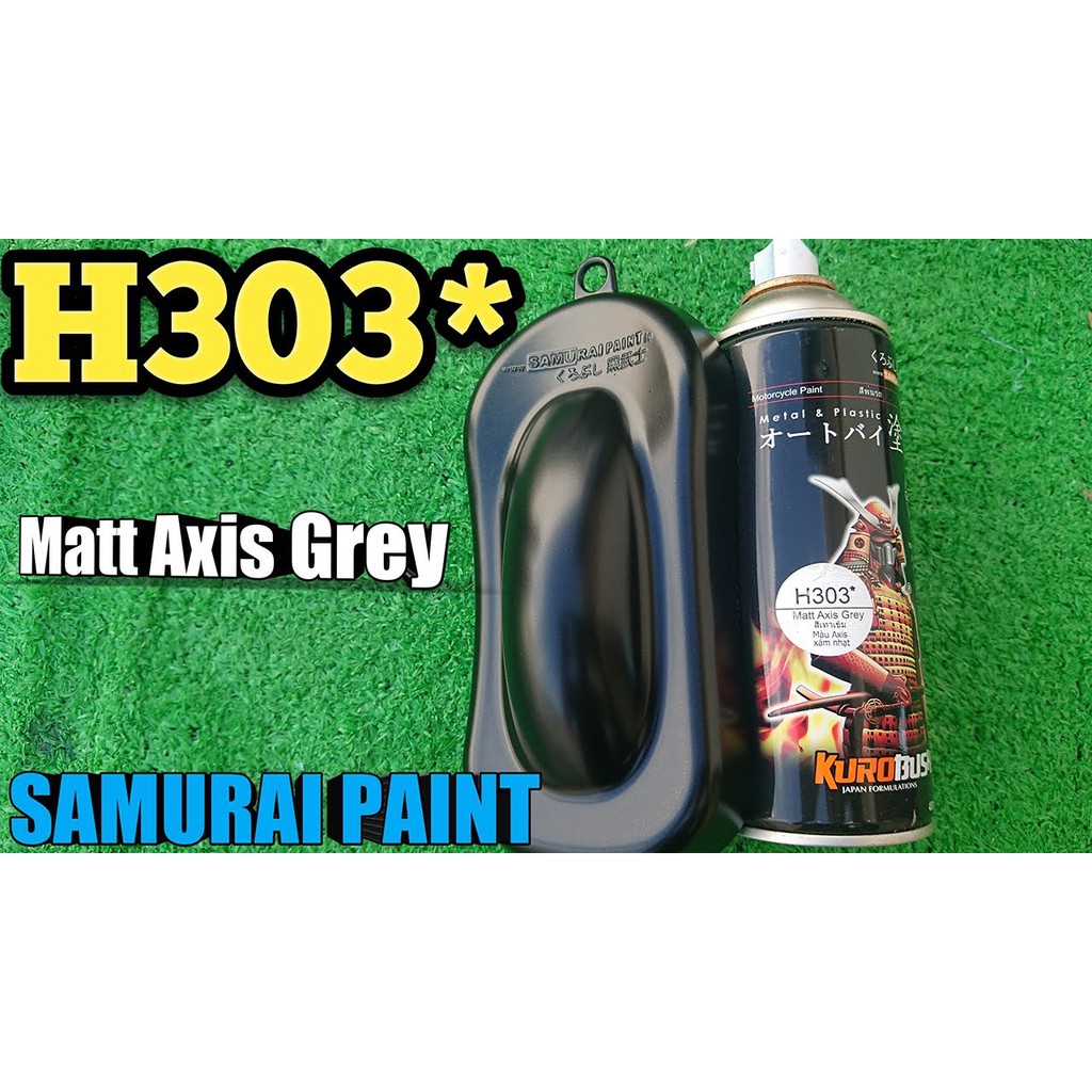 FREESHIP - GIÁ SỈ  Sơn xịt Samurai màu Đen ánh kim Mờ - H303 (400 ml)