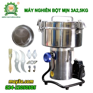 Máy xay bột khô siêu mịn 3A2,5Kg - Máy nghiền bột ngũ cốc, thực phẩm khô, xay thịt cá, thuốc bắc...