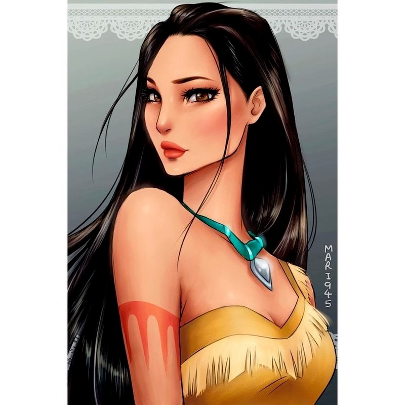 Tranh đính đá 5D thủ công hình công chúa hoạt hình dễ thương 30*40cm