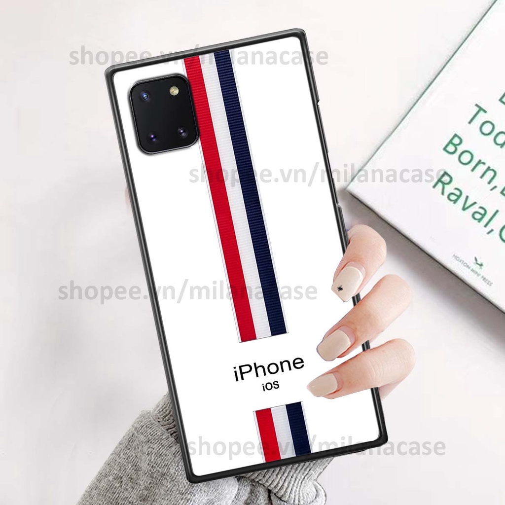 Ốp Samsung Note 10 Lite in giả da phong cách thể thao, cá tính, thời trang