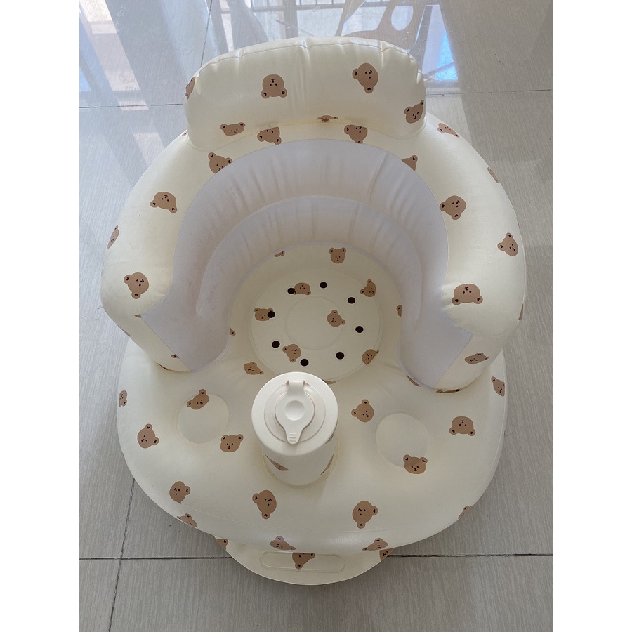 Ghế Hơi Tập Ngồi Cho Bé, Ghế Ngồi Ăn Dặm Bơm Hơi Tự Động Chống Ngã Cao Cấp