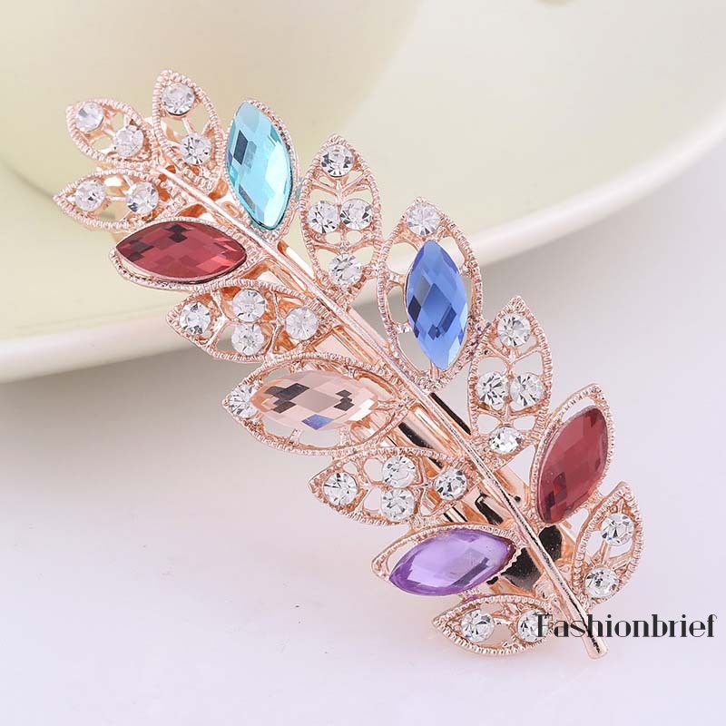 Kẹp tóc đính đá pha lê phong cách Hàn Quốc dành cho nữ