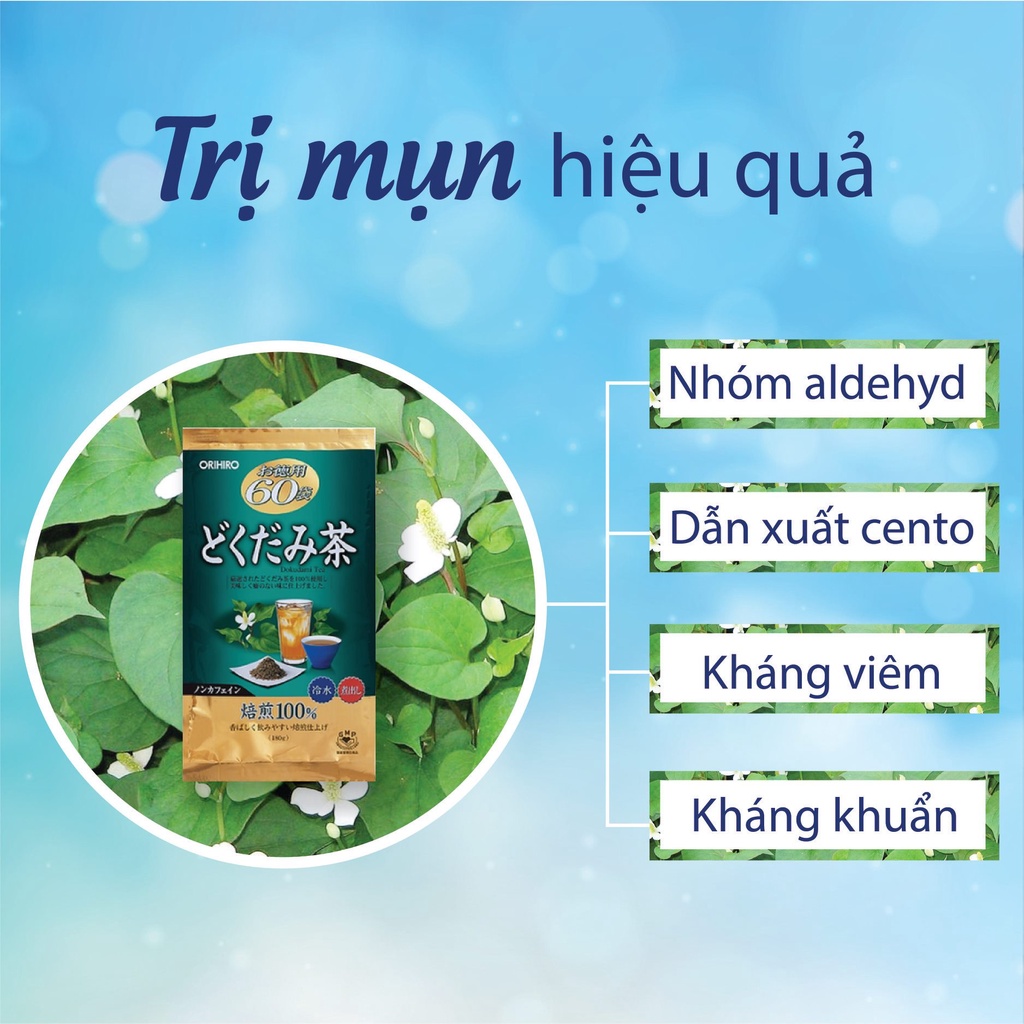 [Orihiro] Trà diếp cá thanh nhiệt thải độc Orihiro 60 gói - Giá tốt - Hàng chính hãng