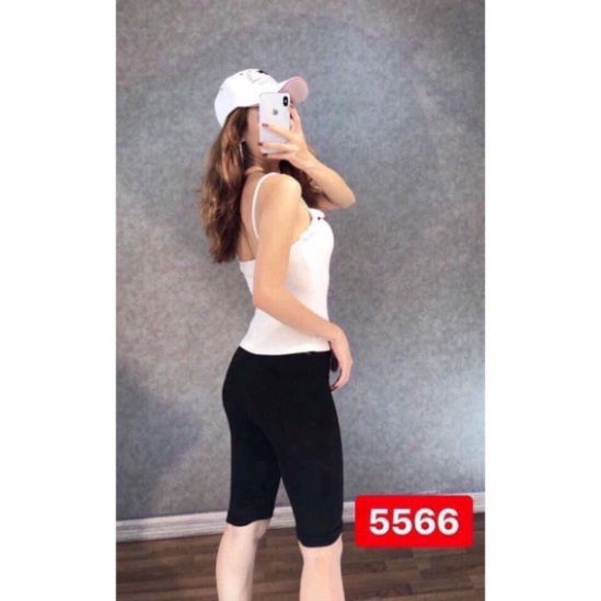Quần legging nữ lửng nâng mông 5566 lưng cao dày dặn cao cấp siêu co giãn (sỉ lẻ)