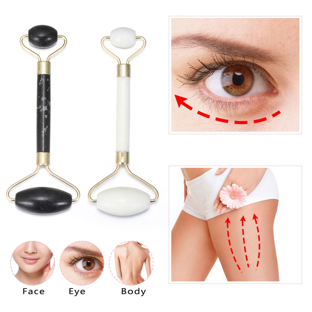 (Hàng Mới Về) Dụng Cụ Lăn Mát Xa Da Mặt Và Cơ Thể Bằng Ngọc Bích