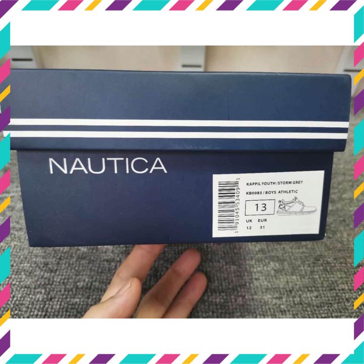 Giày sneaker nautica siêu nhẹ, Mầu ghi
