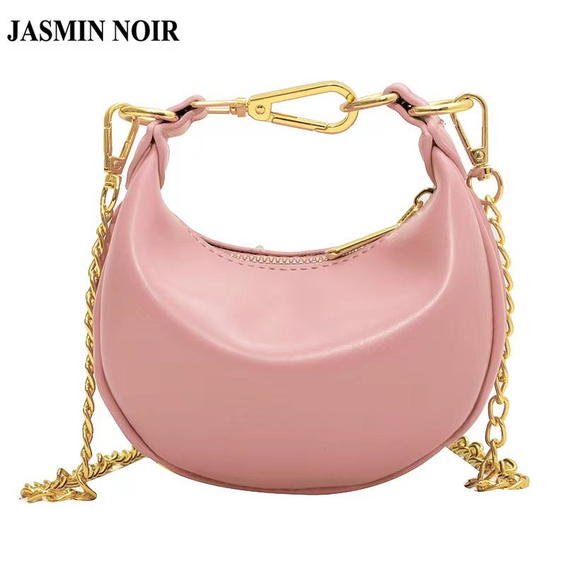 Túi Đeo JASMIN NOIR chéo da PU hình bán nguyệt xinh xắn cho nữ
