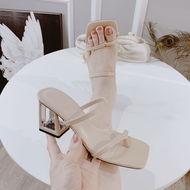 HÀNG CÓ SẴN ♥️❄️GUỐC XỎ NGÓN QUAI NGAN GÓT VUÔNG 5CM♥️❄️