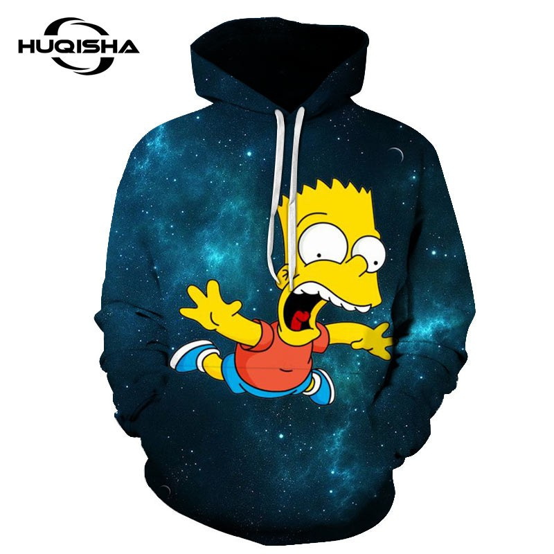 Áo khoác nam hoạt hình in 3D Hoodies Simpson Đồ họa Hoodie Áo thời trang Chất lượng cao Áo pull mùa thu Harajuku Áo khoác nam quần áo