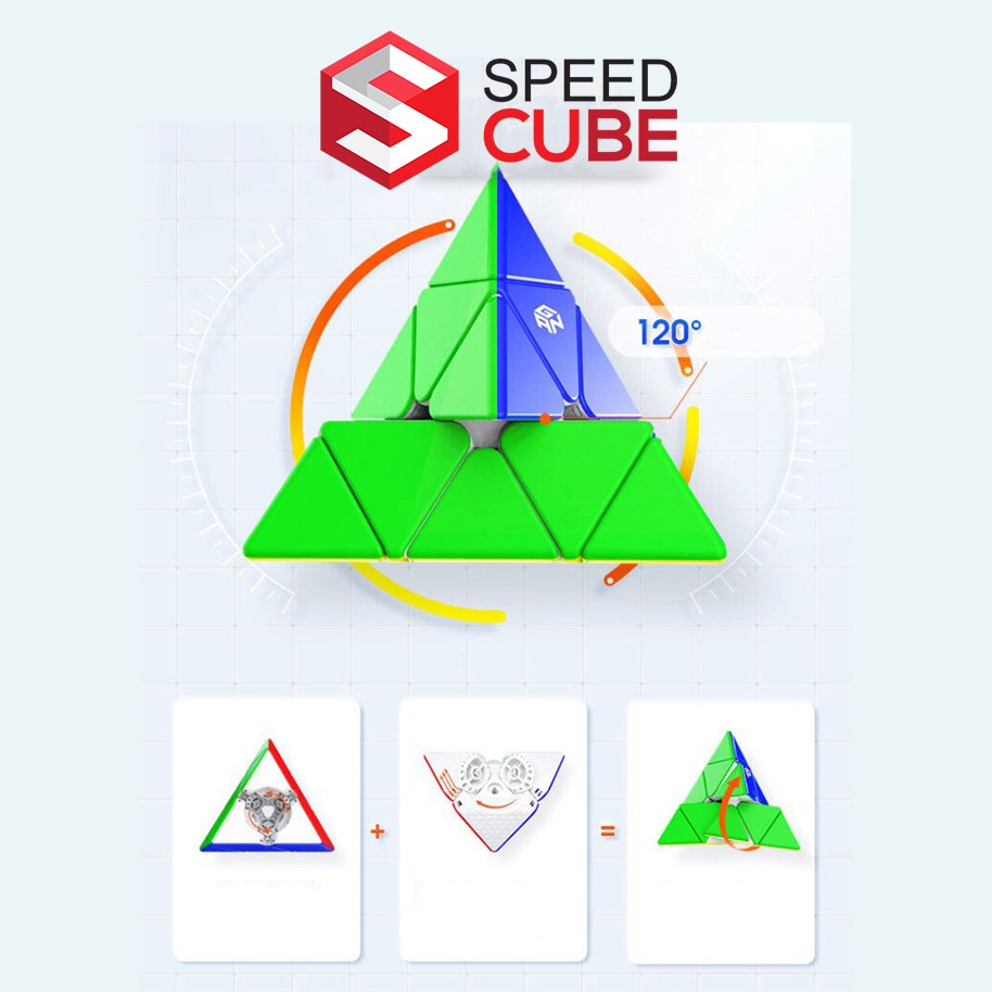 Rubik kim tự tháp gan pyraminx m có nam châm, rubic biến thể gan chính hãng - Shop Speed Cube