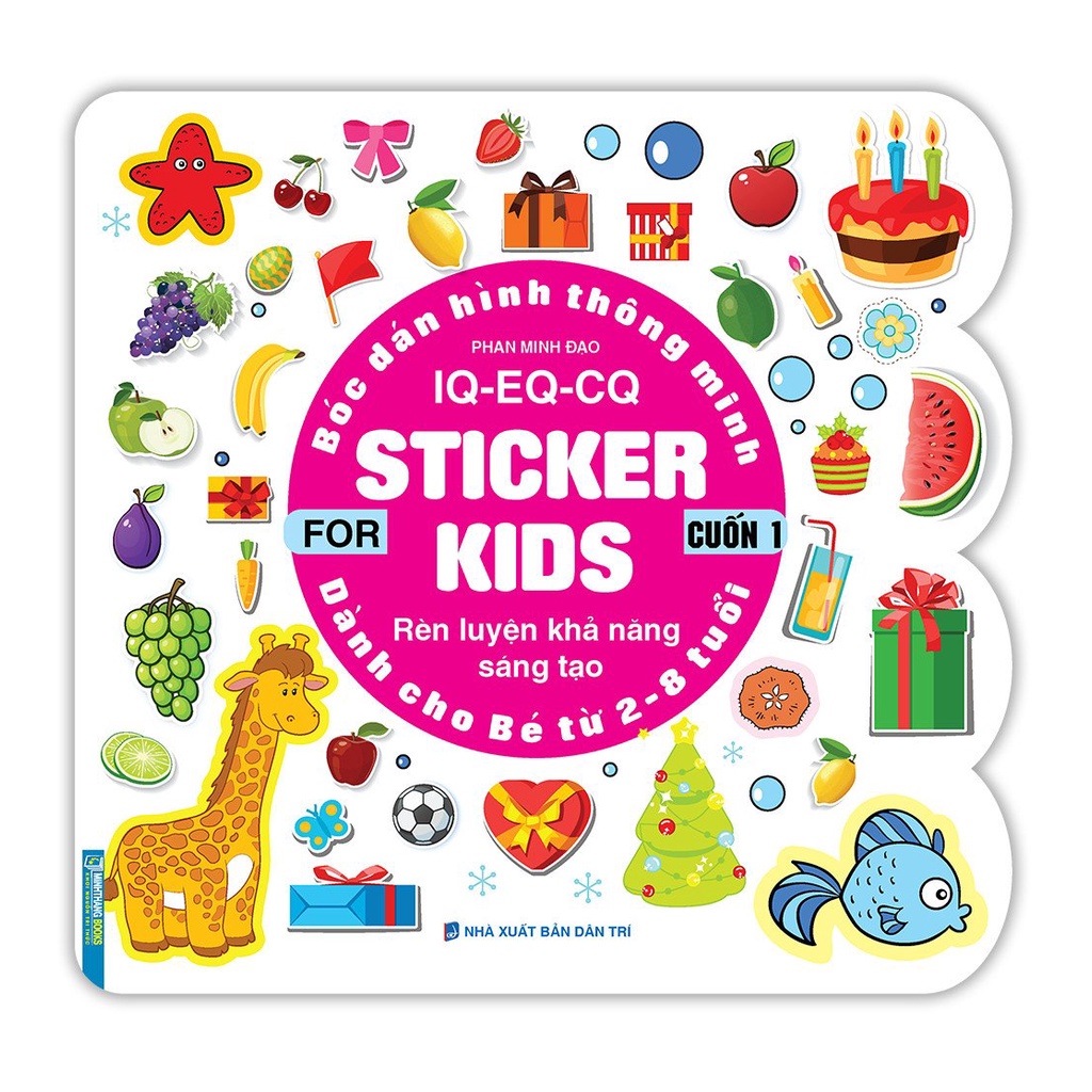 Sách - Combo 6 tập Bóc dán hình thông minh IQ - EQ - CQ - Sticker for kids