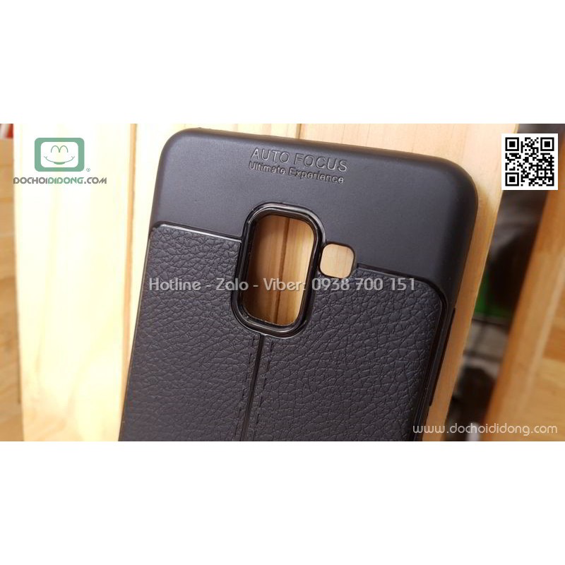Ốp Lưng Samsung A8 Plus 2018 Auto Focus Dẻo Lưng Da