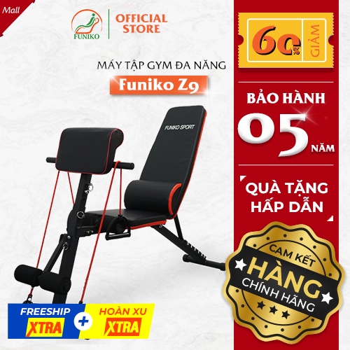 Bảo hành 5 ghế tập gym Funiko Z9-Hỗ trợ tập gym hiệu quả,chất lượng