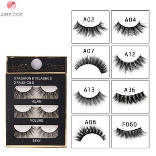 FREESHIP TOÀN QUỐC 50K - Bộ 3 Cặp Mi giả 3D Lông Chồn Clam Volume Sexy Maleisidai