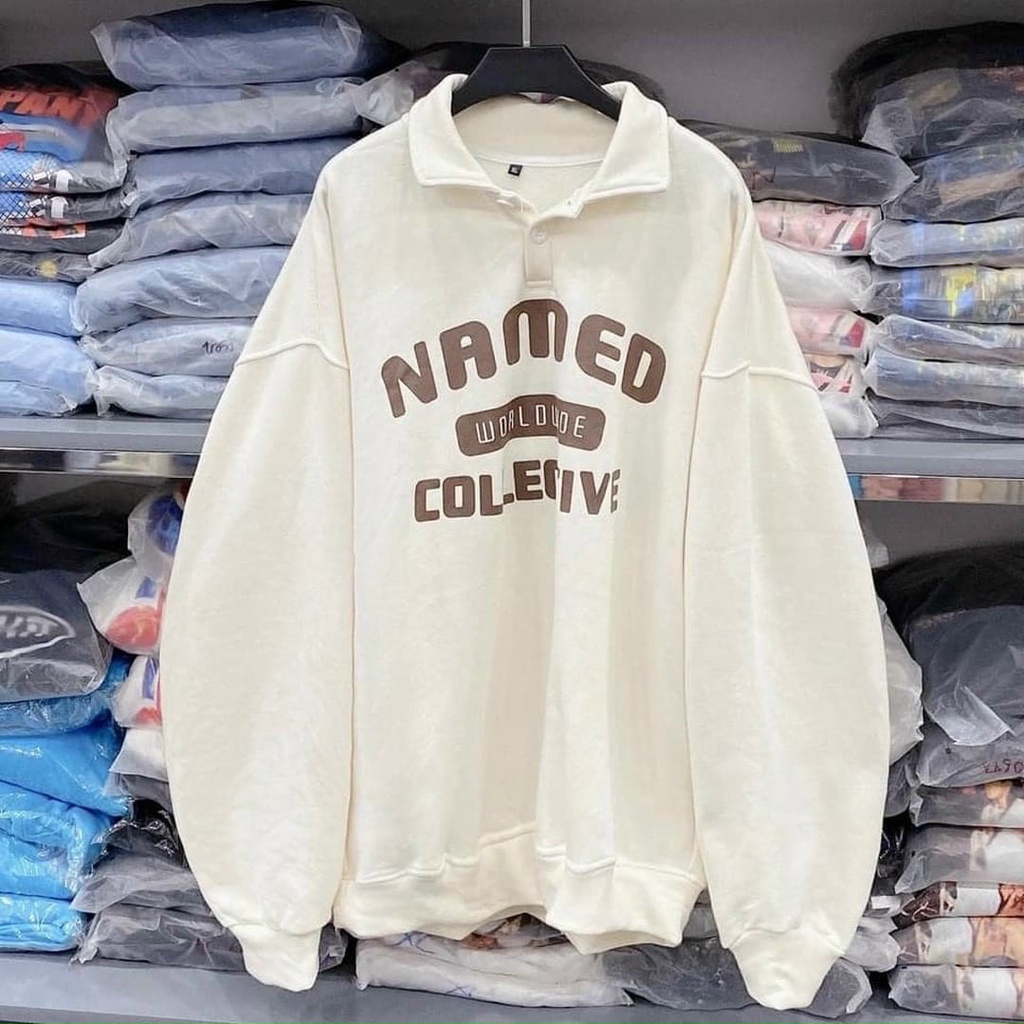 Áo Sweater Polo Tay Bồng NAMEO Form Rộng Unisex Ulzzang