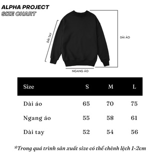 Áo Dài Tay Đen Sweater Alpha Project