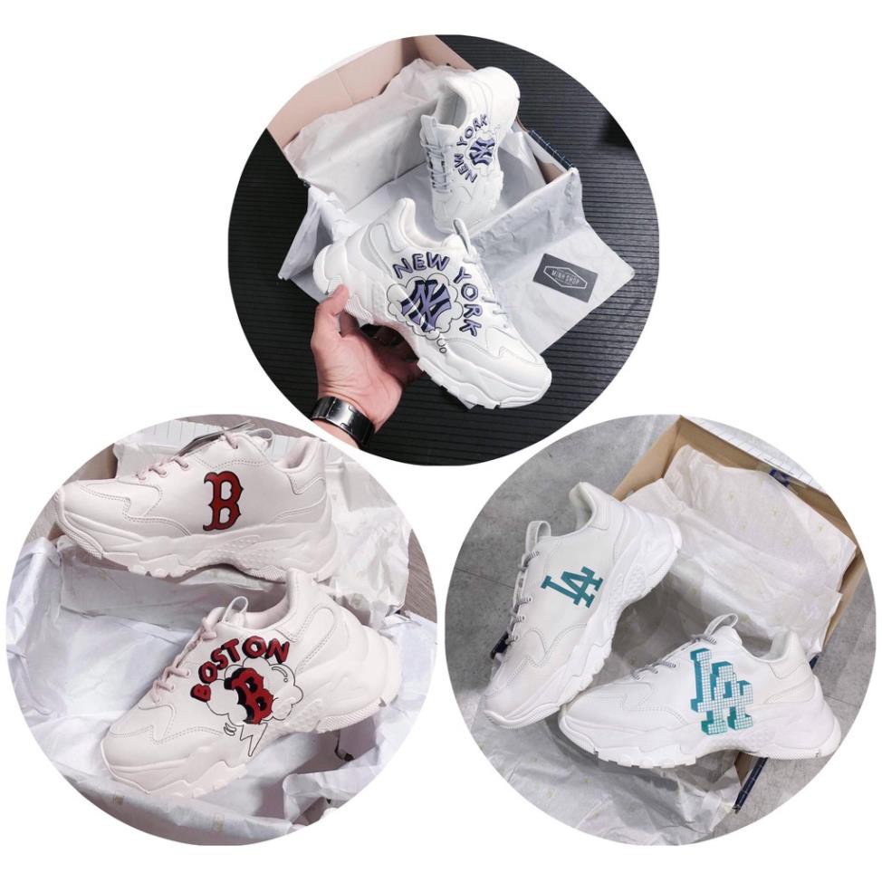 🎁Đế Tách+ Tặng Tất Cao Cổ🎁Giày MLB NEWYORK TÍM LA, MLB NY, MLB BOSTON Mẫu Mới 2021 In 3d Hàng Trung