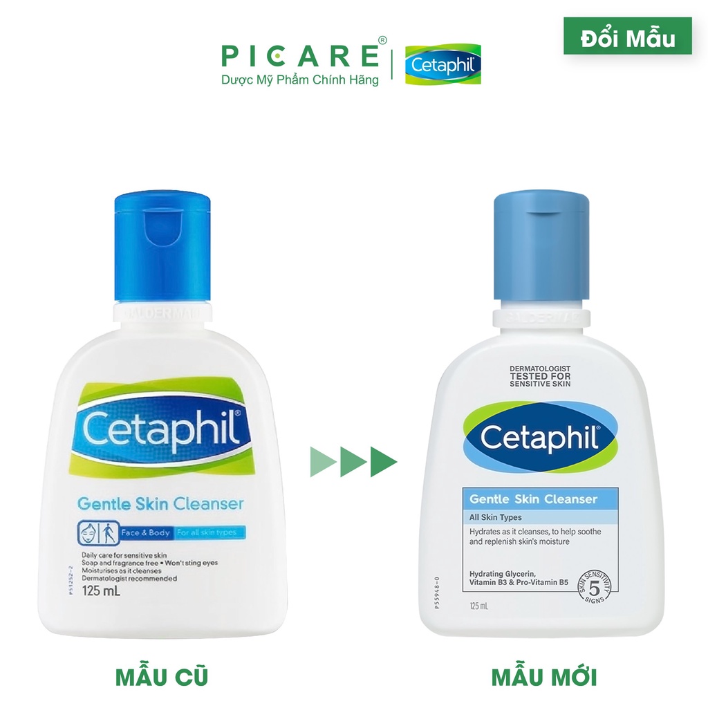 Cetaphil sữa rửa mặt dịu nhẹ dành cho mọi loại da Gentle Skin Cleanser 125ml