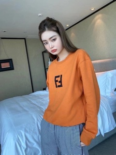 ÁO NỈ DA CÁ CHÉO NỮ MÀU CAM FF