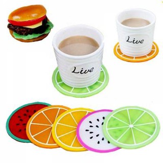 Sỉ 10 Dụng cụ lót ly trái cây nhựa dẻo xinh xắn