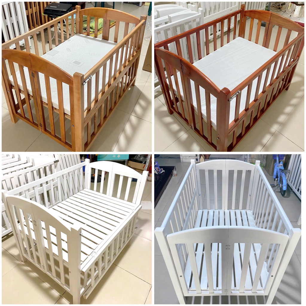 Giường cũi trẻ em, cũi em bé 2in1 kích thước 70x110cm, 80x120cm