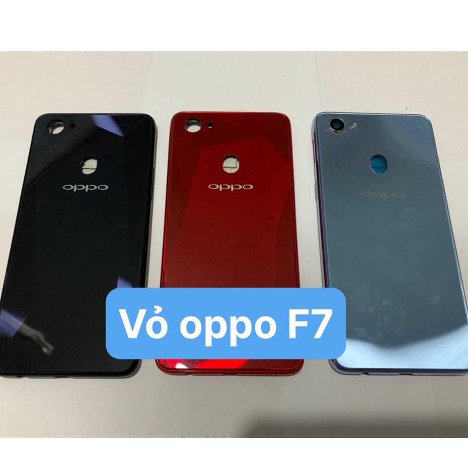 Bộ vỏ zin new Oppo F7 ( nắp lưng - khung sườn màn hình - kính camera -nút bấm )